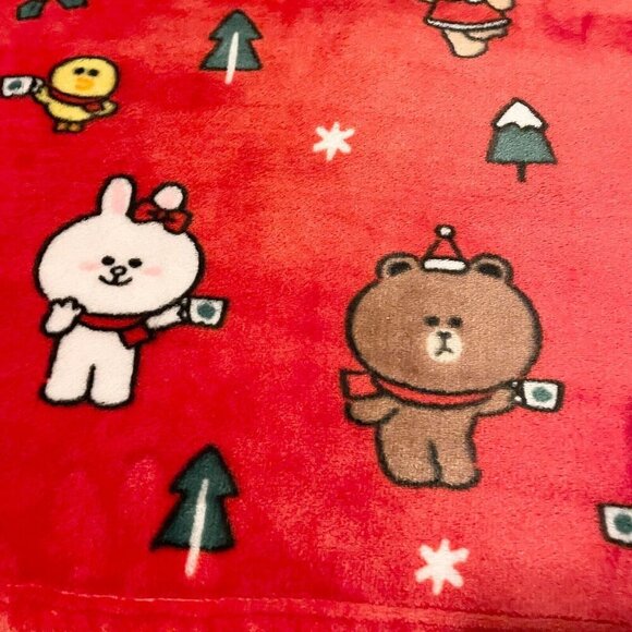 Starbucks Line Friends Brown Limited Edition Holiday Blanket 40 x 26 Inch - Picture 7 of 16